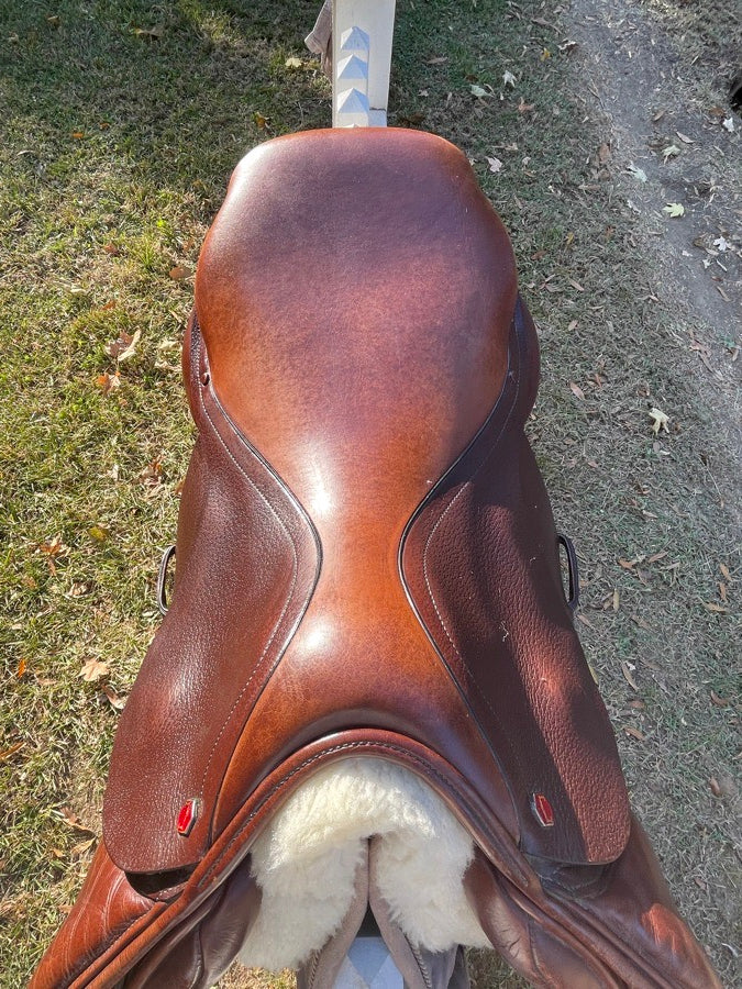 ALBION 17.5 Medium Tree Wool Flocked Albion Kontact Jump Saddle (3)