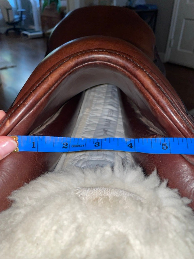 ALBION 17.5 Medium Tree Wool Flocked Albion Kontact Jump Saddle (7)