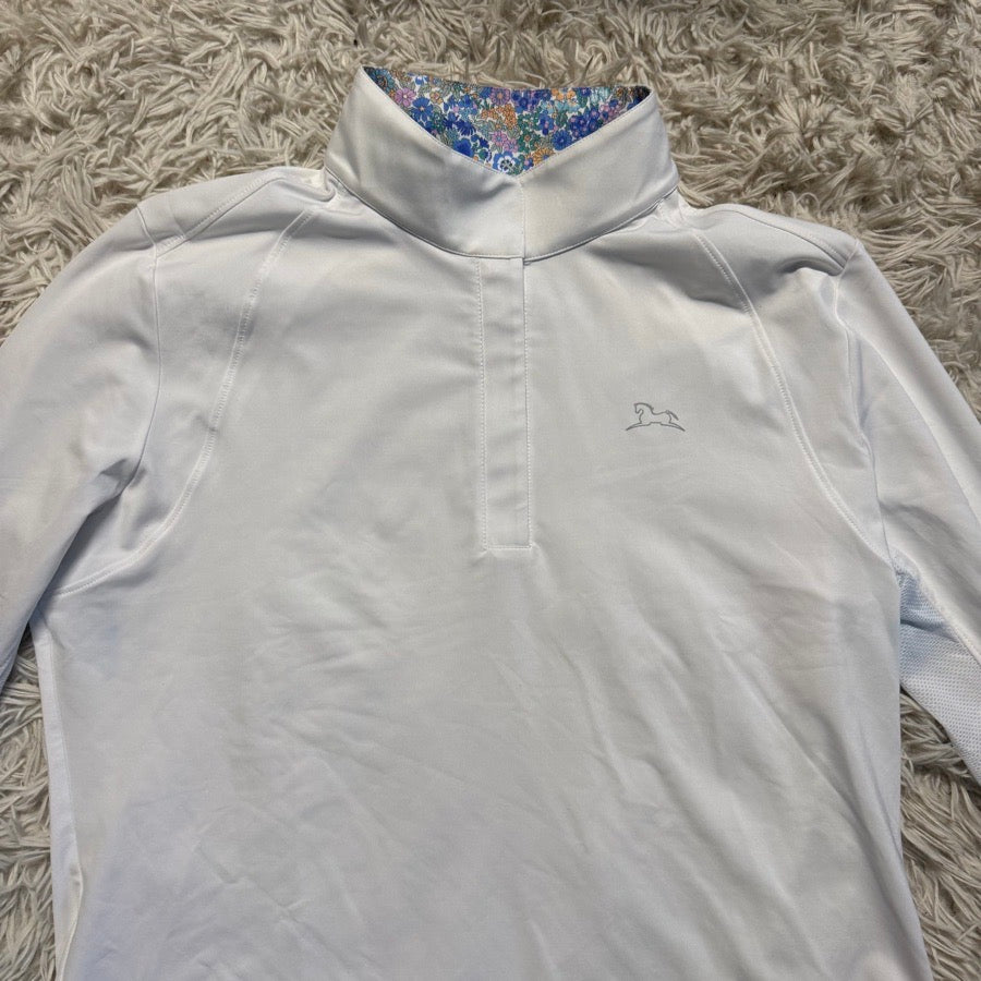 RJ CLASSICS Women’s XL White RJ Classics Long Sleeve Horseback Riding Show Shirt. Good Cond. (2)