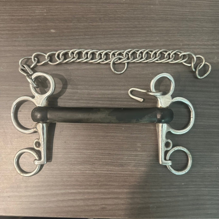 CENTAUR 5” Centaur Hard Rubber Mullen Mouth Pelham Bit