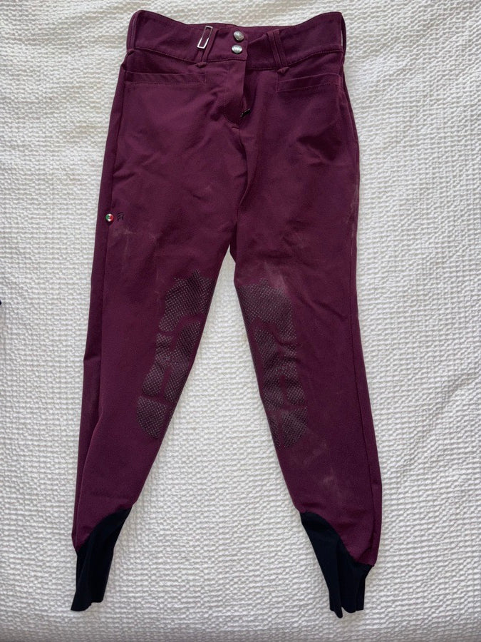 For Horses Breeches “Remie” Lightweight Hunter Jumper burgundy