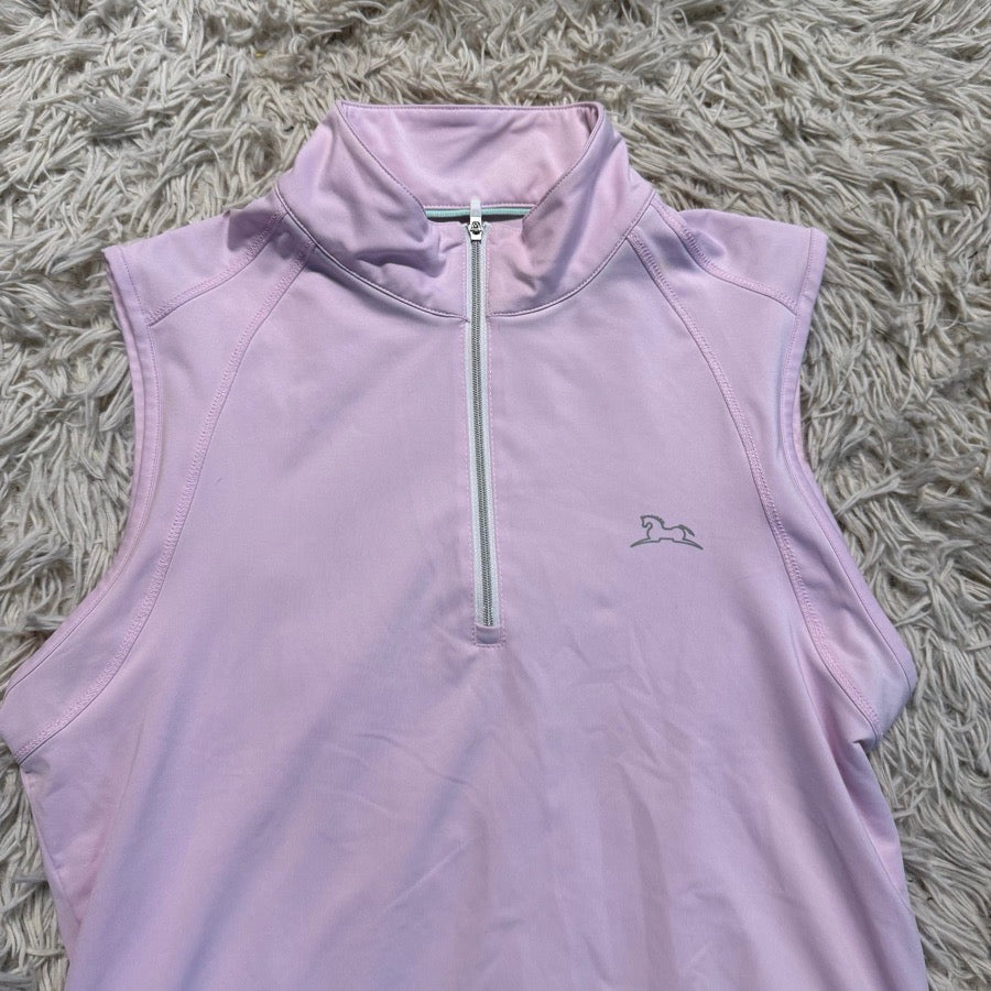 RJ CLASSICS Women’s Large Pink RJ Classics Sleeveless Horseback Riding Sunshirt. Good Cond. (2)