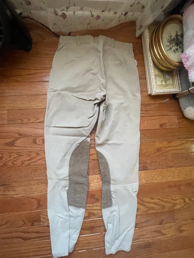 Tailored Sportsman Tan Side Zip Breech, size 26R