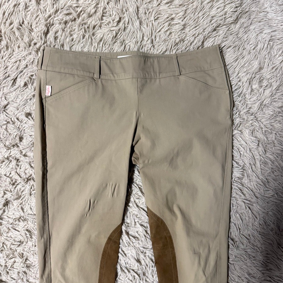 Women’s Size 36 Tan Tailored Sportsman Knee Patch Horseback Riding Breeches