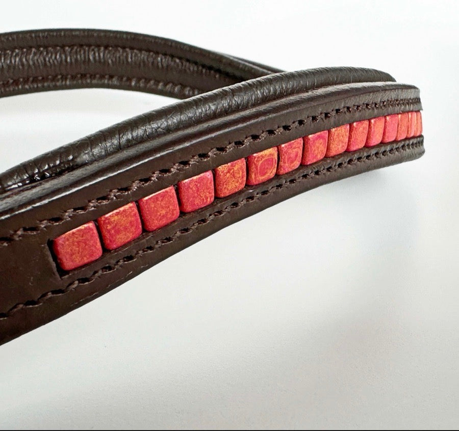 Other Pink/Peach Beaded Browband (5)