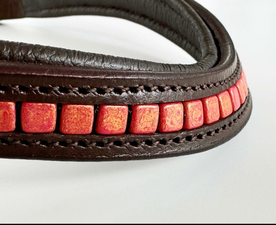 Other Pink/Peach Beaded Browband (6)