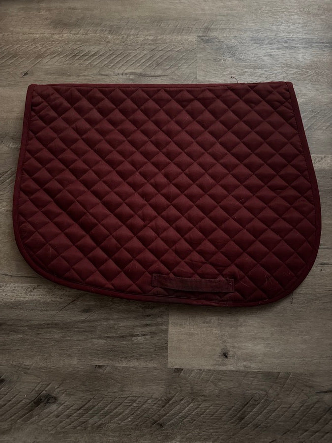 DOVER SADDLERY burgundy saddle pad (2)