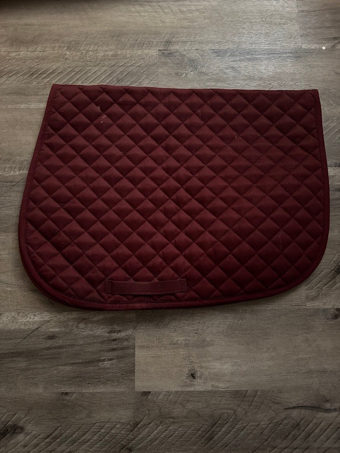 DOVER SADDLERY burgundy saddle pad
