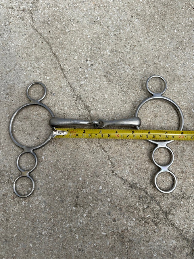KORSTEEL 3-Ring Elevator Snaffle Bit