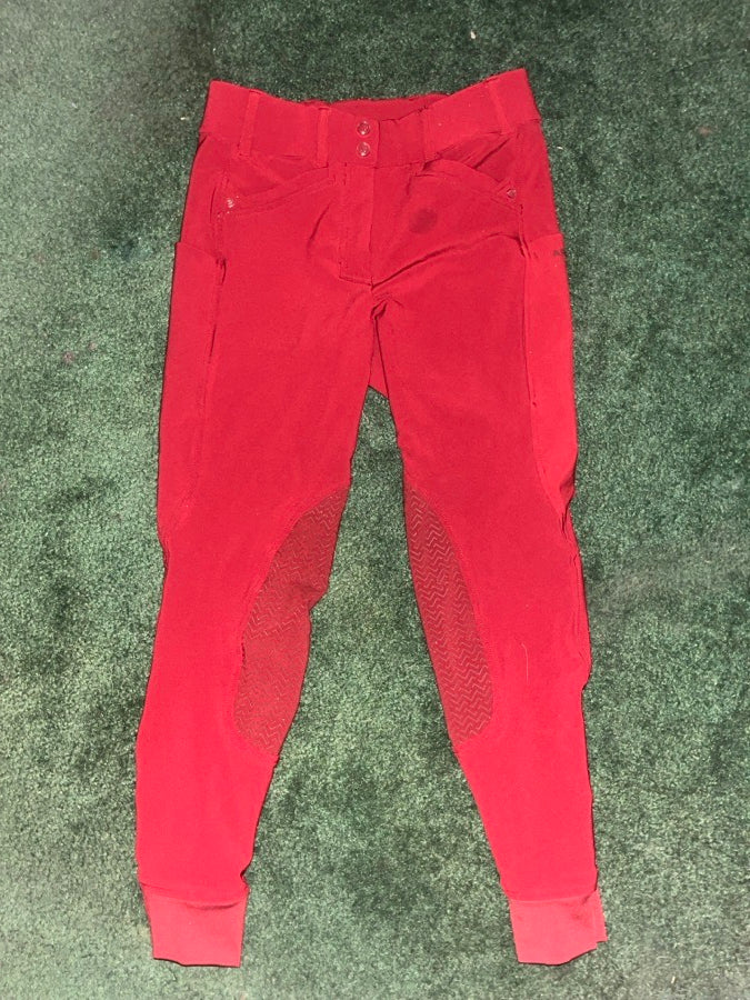 24R Red Ariat Pro Breeches