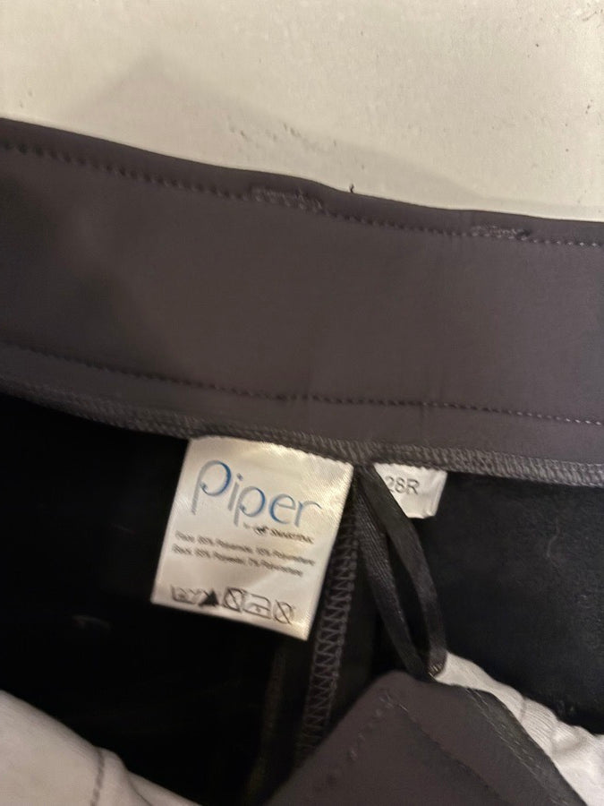 PIPER BY SMARTPAK Smartpak Piper Winter Essential Breeches NWT 28R Charcoal/Gray (2)