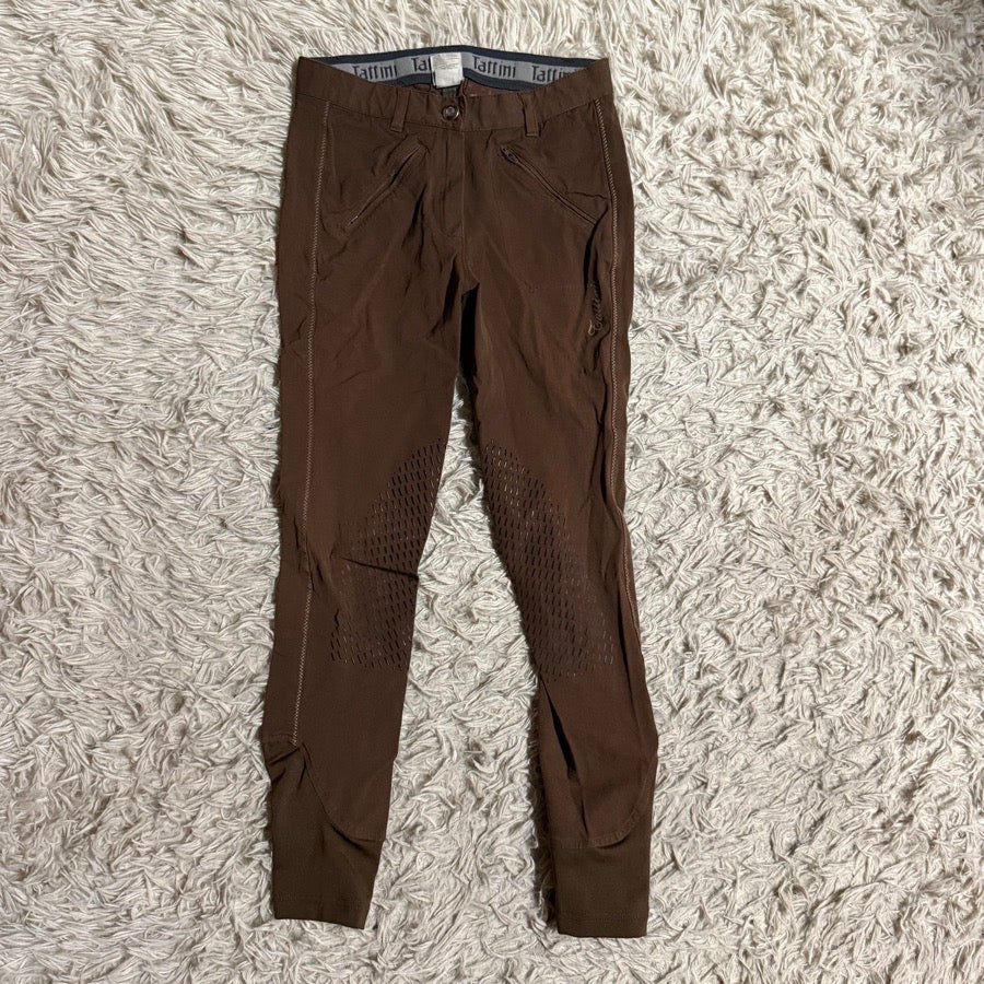 Women’s Size IT38 Brown Tattini Knee Patch Horseback Riding Breeches. Good Cond.
