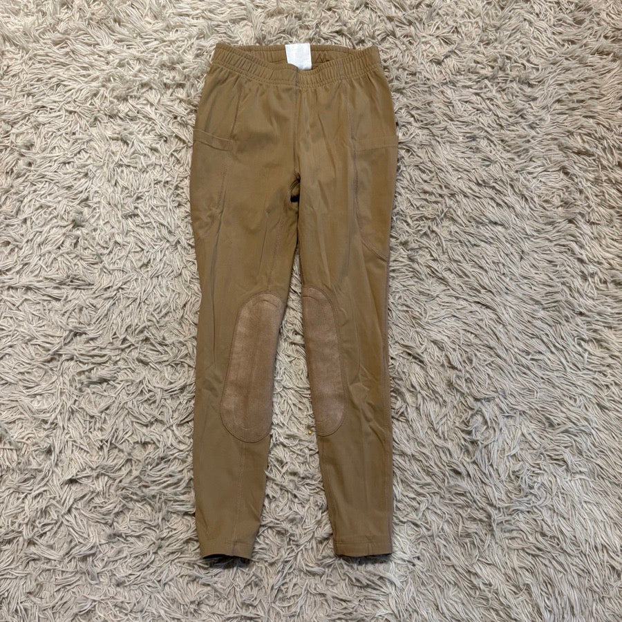 Girl’s Medium Tan Baleaf Knee Patch Horseback Riding Tights Breeches