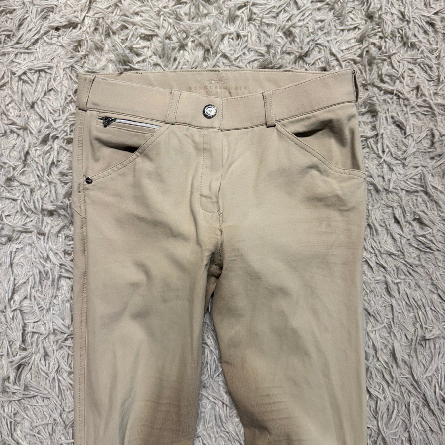 Women’s Size 22 Tan Schockmohle Knee Patch Horseback Riding Breeches