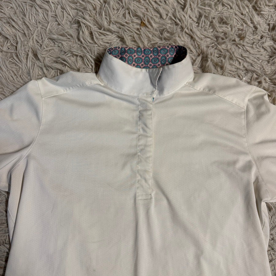 ESSEX CLASSICS Women’s Large White Essex Classics Short Sleeve Horseback Riding Show Shirt (2)