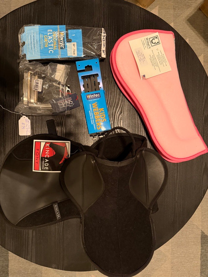 KINCADE Youth English Saddle Set- 3.75” Stirrup