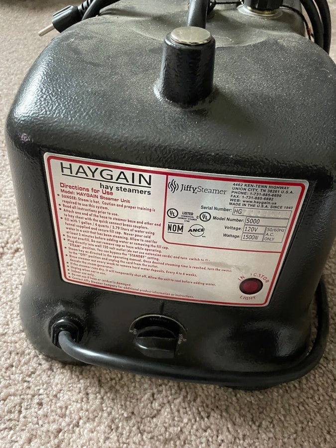 HAYGAIN Hay Steamer - Steamer ONLY