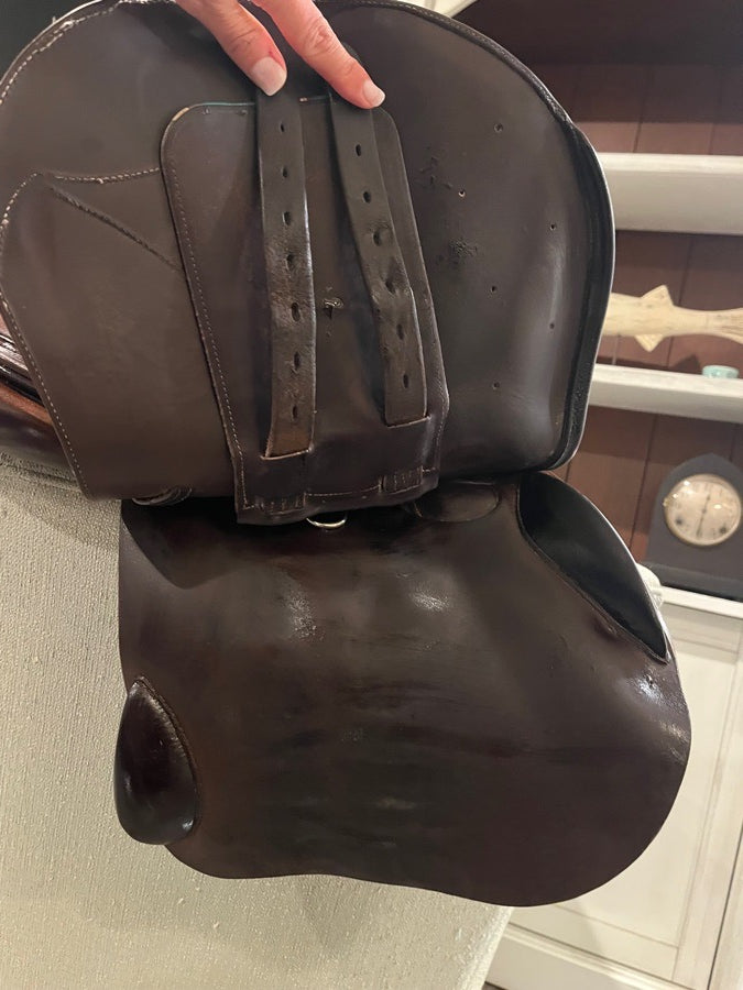 VOLTAIRE Voltaire Palm Beach saddle, 16.5” 2A Pro Panels, full buffalo (5)
