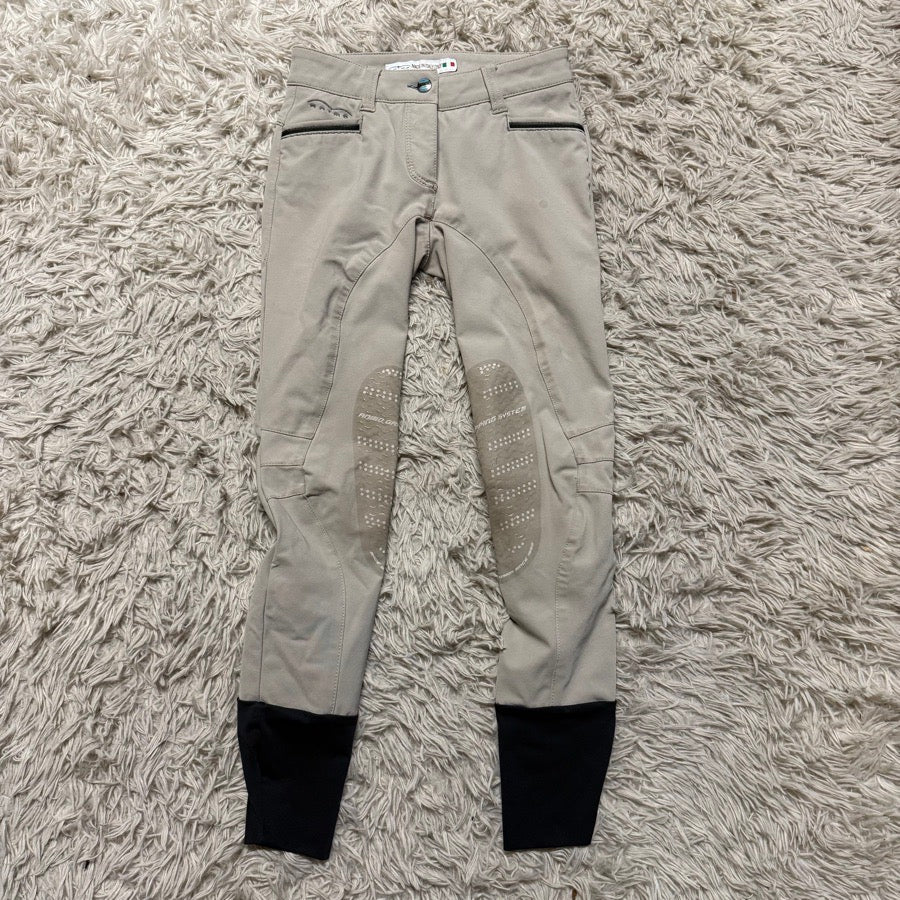 Women’s Size IT34 Tan Animo Knee Patch Horseback Riding Breeches. Good Condition