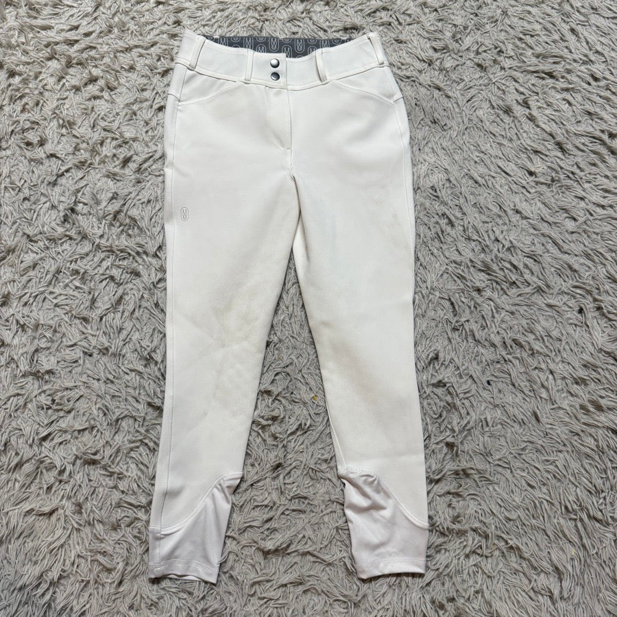 Women’s Size 26 White Weather Or Not Stay Dry Horseback Riding Breeches