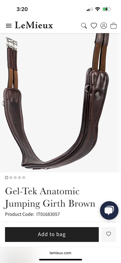 LEMIEUX Lemieux Gel-Tek Anatomic Jumping Girth (2)