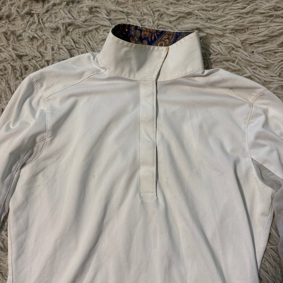 ESSEX CLASSICS Women’s Small White Essex Classics Long Sleeve Horseback Riding Show Shirt (2)