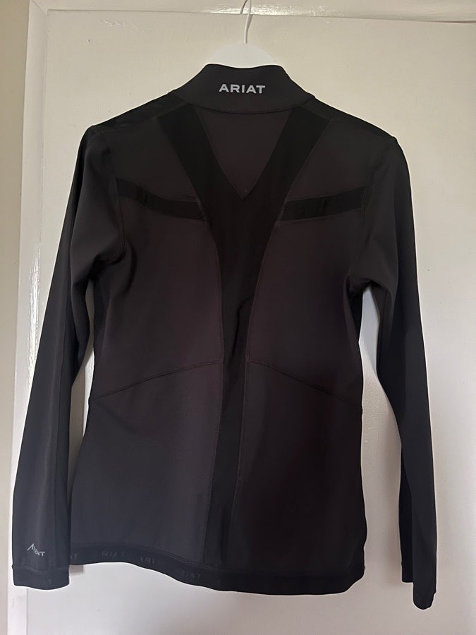 Ariat Ascent Women's Full Zip Sweatshirt Black Equestrian Riding Shirt Size M