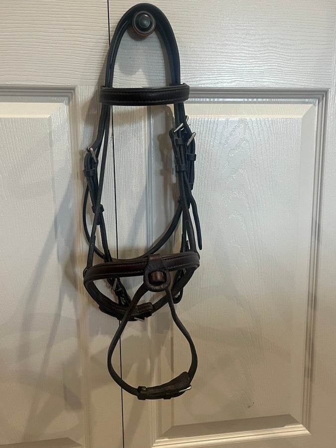 NUNN FINER Nunn Finer Eventing Bridle Havana Brown/Cob size