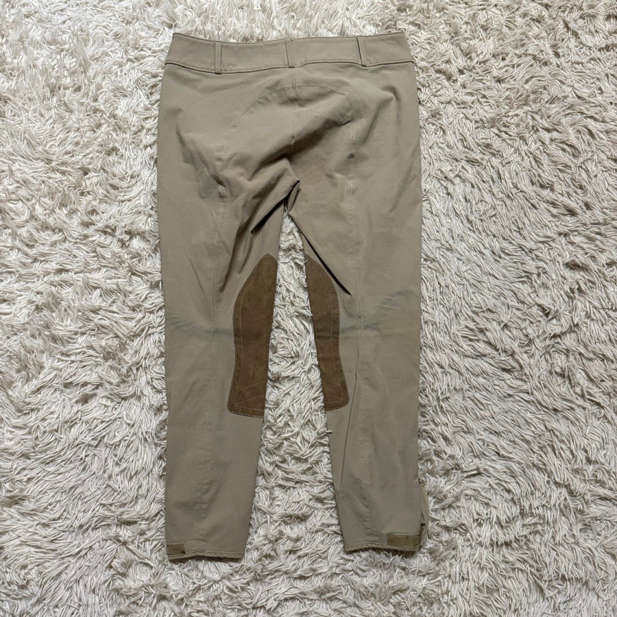 Women’s Size 30 Tan Tailored Sportsman Knee Patch Horseback Riding Breeches