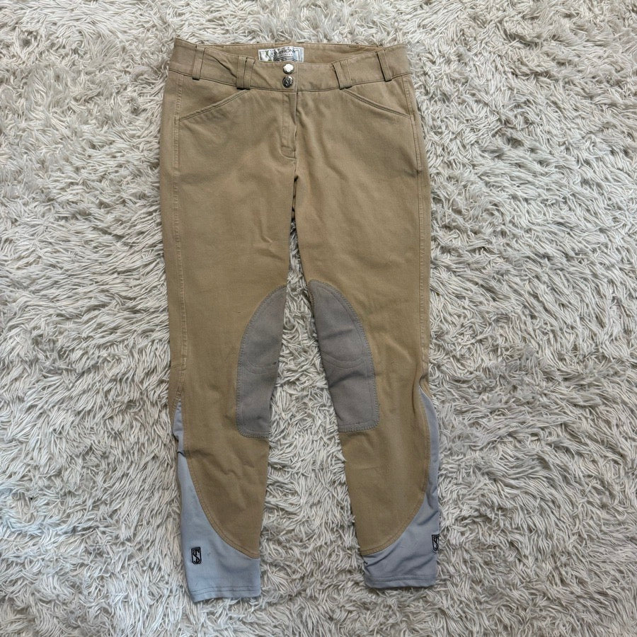 Women’s Size 28 Tan Tredstep Knee Patch Horseback Riding Breeches. Good Cond.
