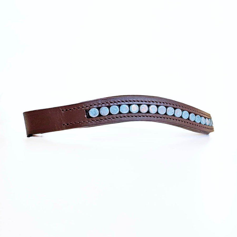 OTHER Blue Beaded Browband (4)