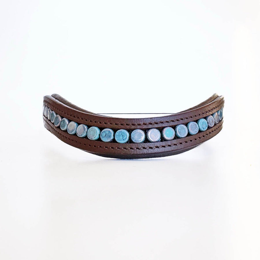 OTHER Blue Beaded Browband (2)
