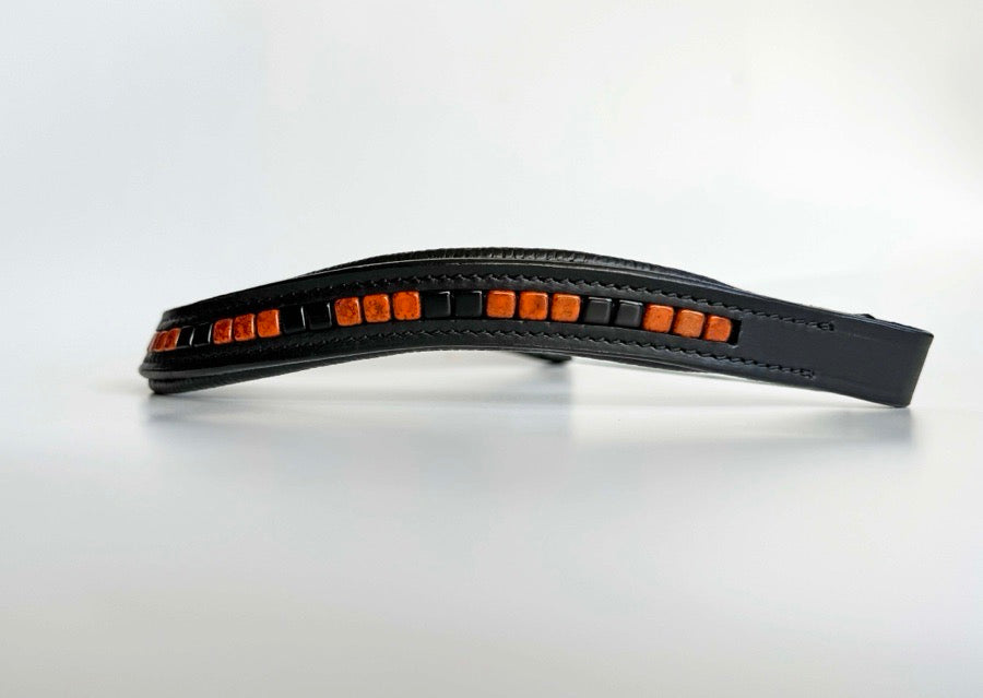 Other Black & Orange Halloween Beaded Browband (3)