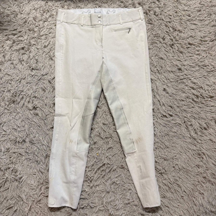 Women’s Size 34L White Goode Rider Full Seat Horseback Riding Breeches