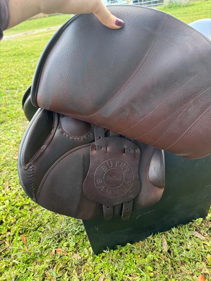 BUTET 17.5” Butet Premium Saddle - Full Calfskin - 2018 - L Seat - 2.5 Flaps - 4.25” (7)