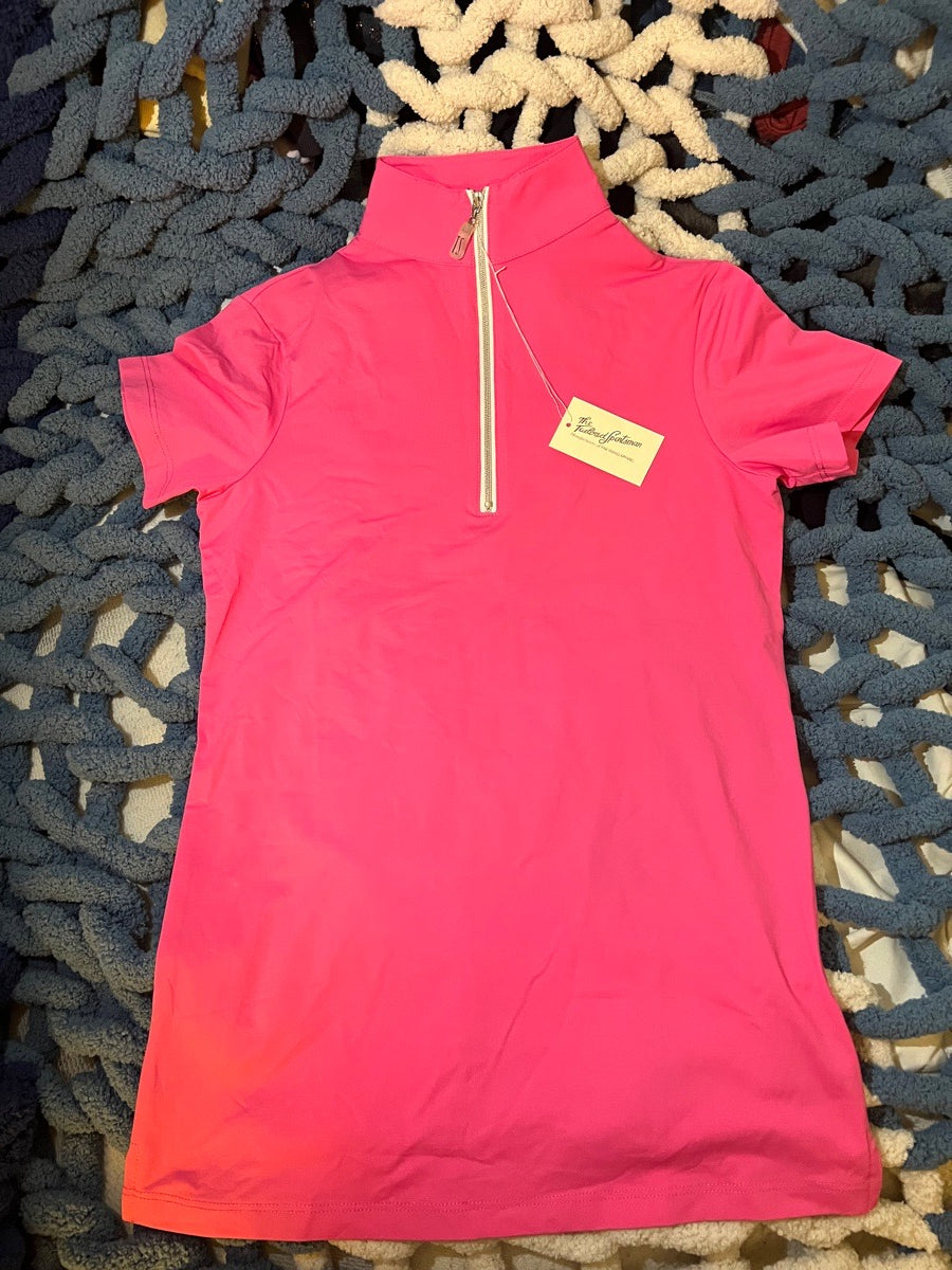 Hot pink short sleeve tailored sportsman sunshirt