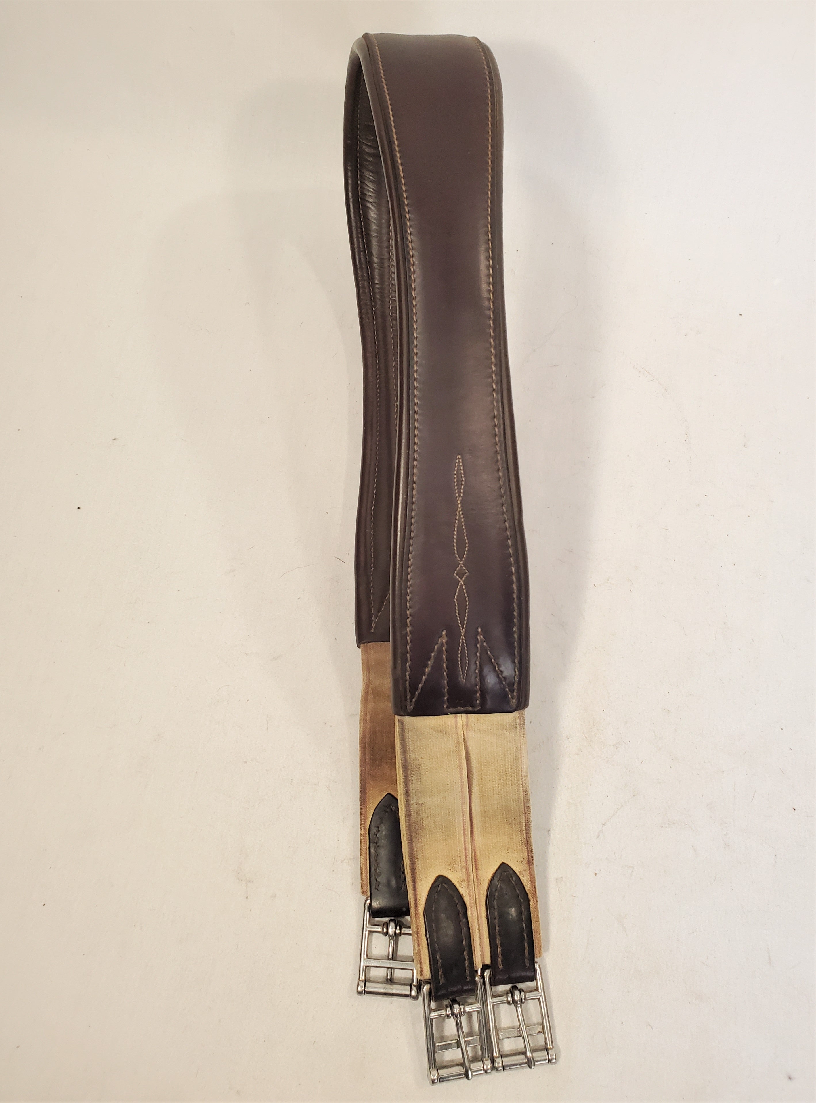 Edgewood Fancy Stitched Double Elastic End Girth - 52"