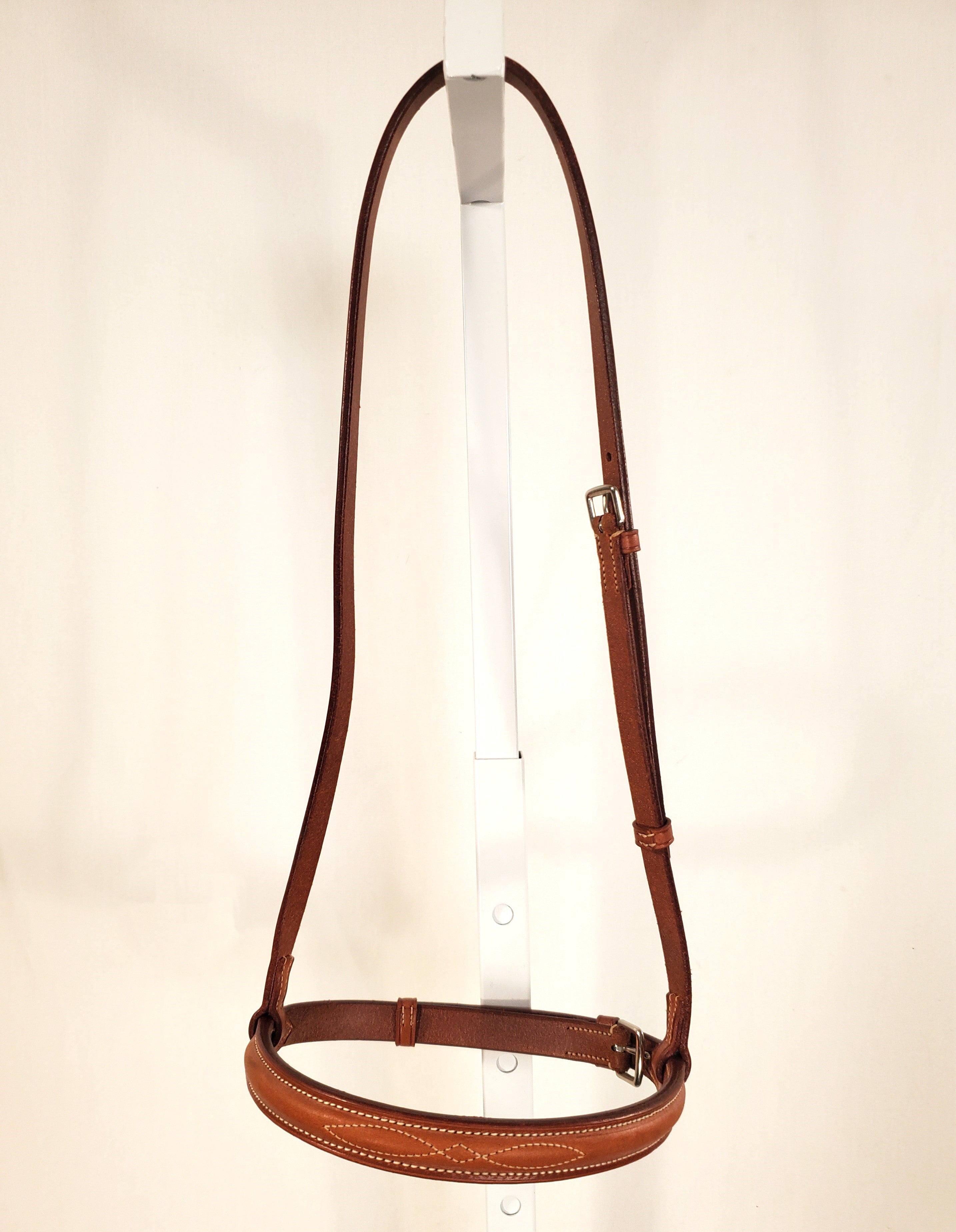 EquuSport Raised Fancy Butterfly Stitched Noseband - Cob - New!