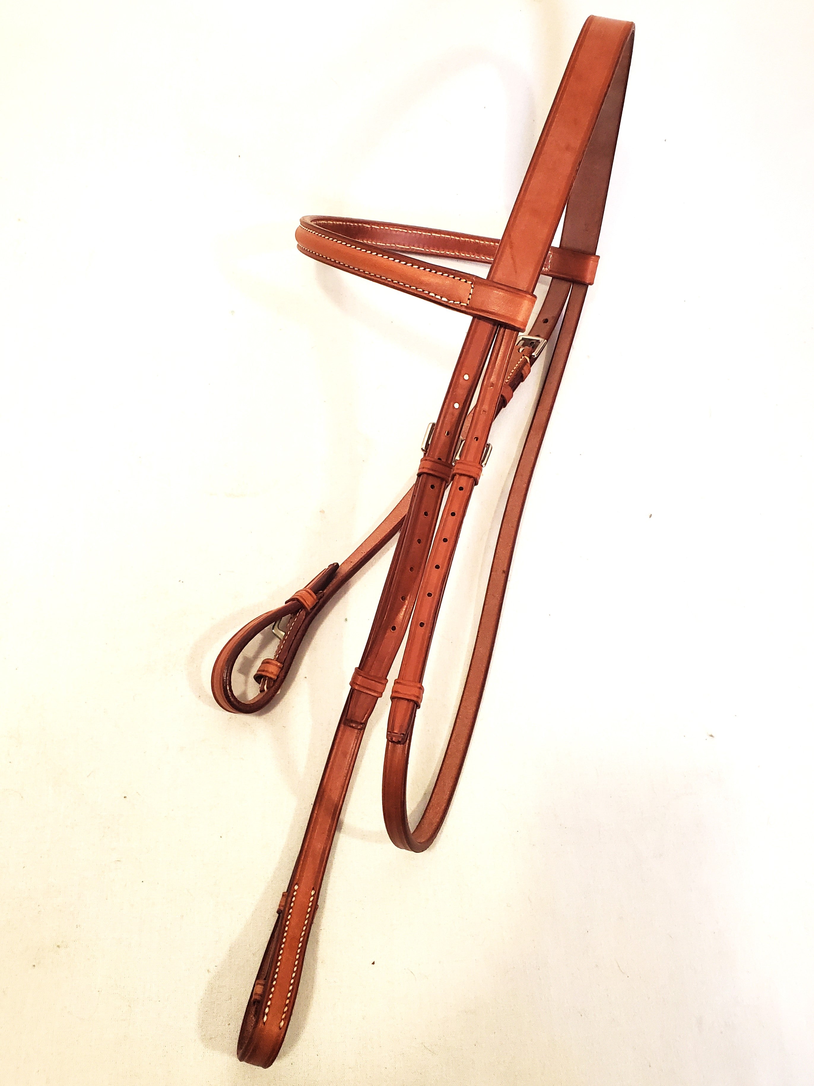 EquuSport Custom Plain Raised Headstall (1/2") - Full - New!