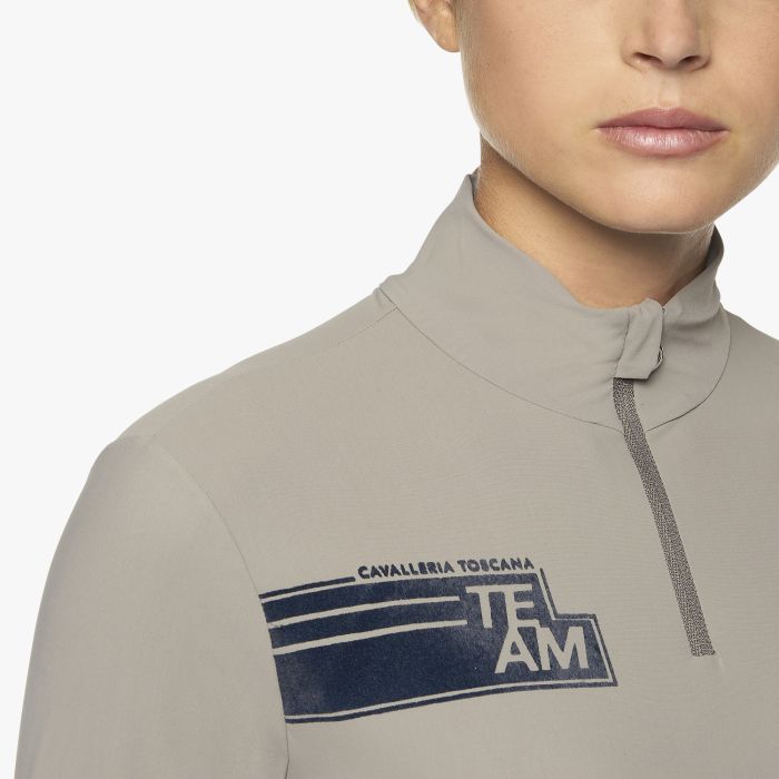 CAVALLERIA TOSCANA TEAM DAYTONA L/S ZIP MOCK TURTLENECK