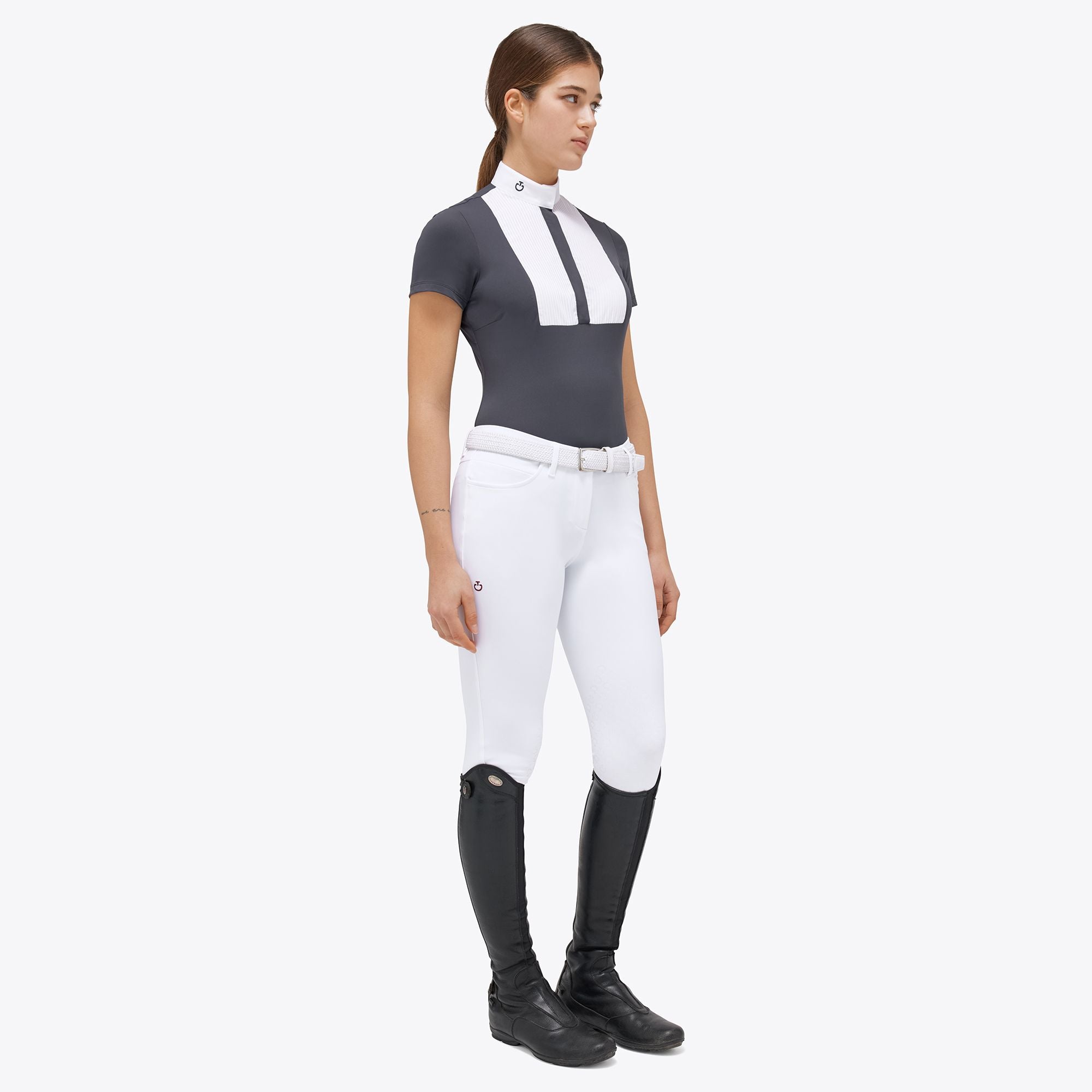 🌟 New - 50% OFF 🌟 Tech Piquet w/Cotton Pleated Bib S/S Competition Shirt