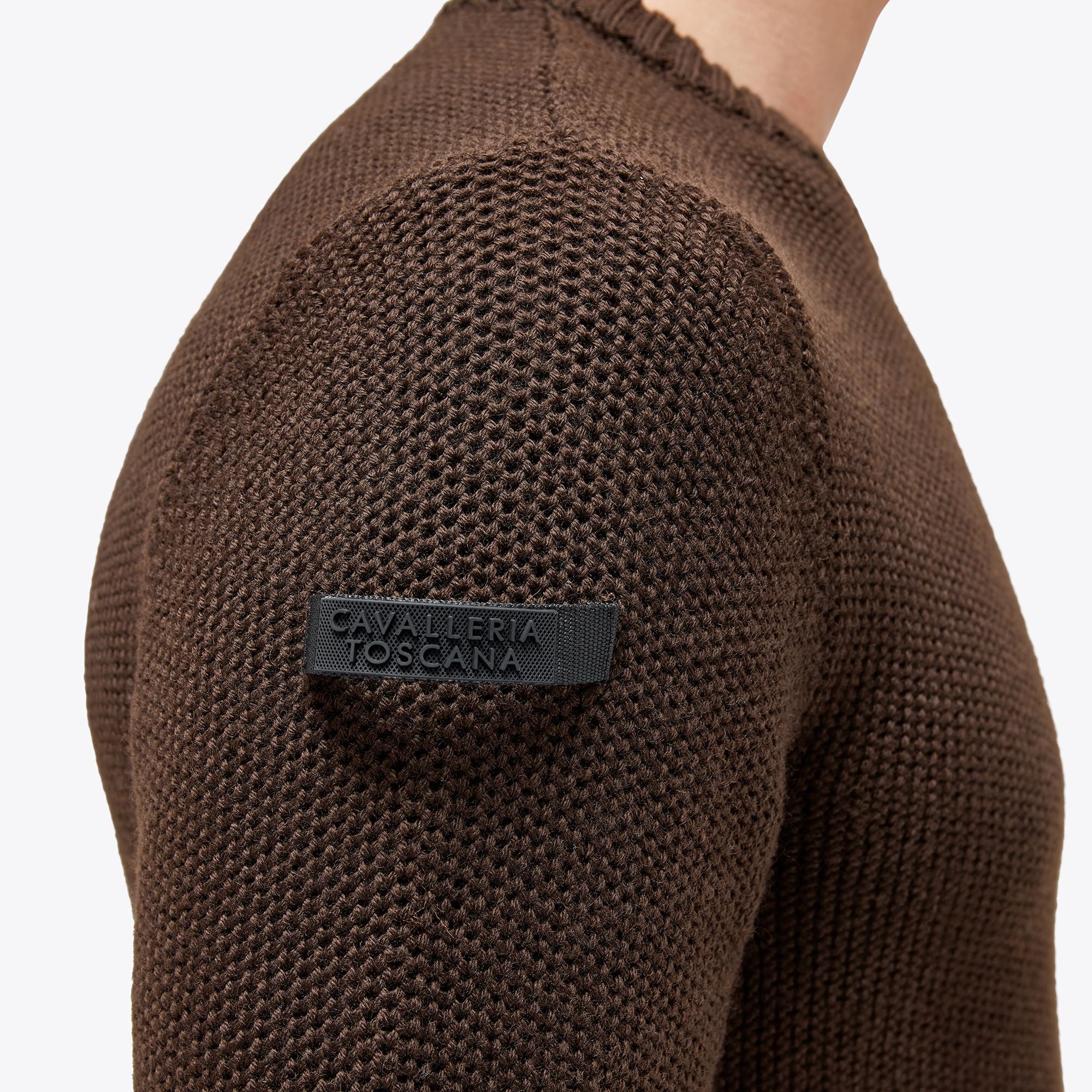 CT Label Crew Neck Merino Wool Knit Sweater