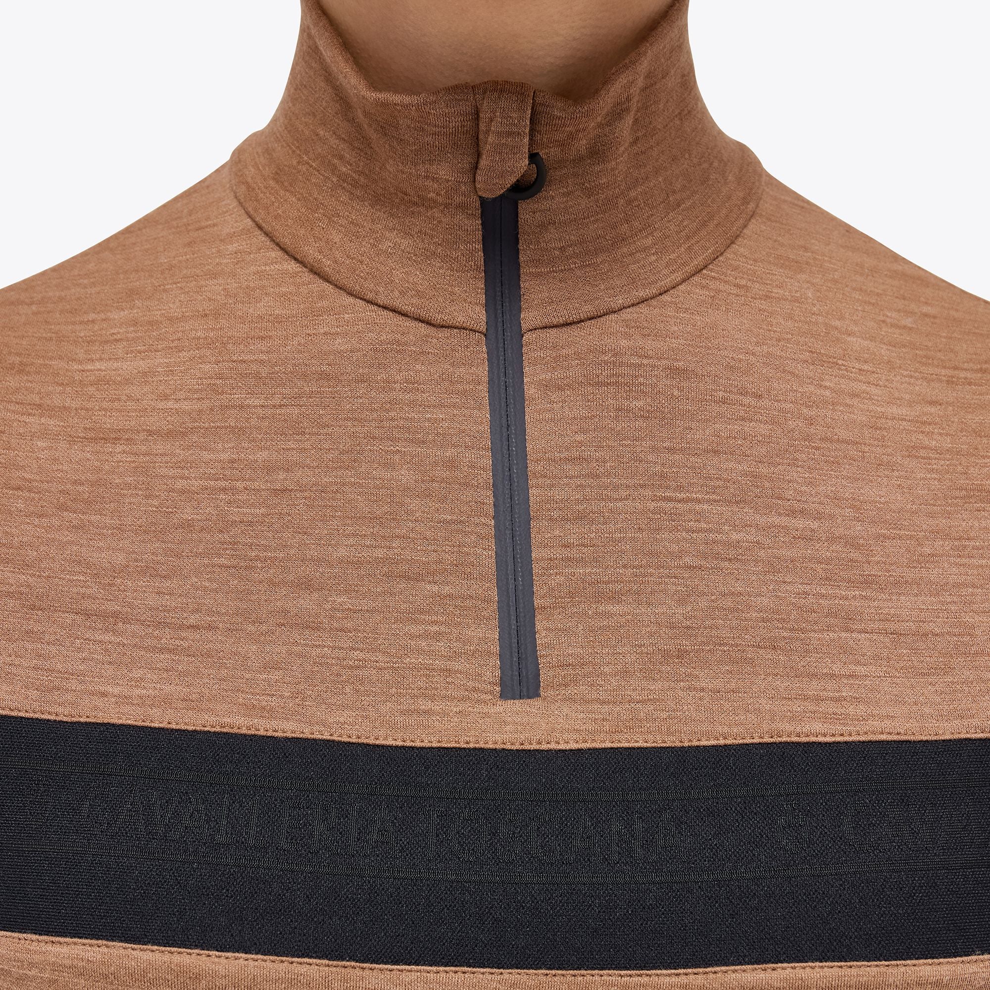 Tech Wool Half Zip Mock Turtleneck L/S Training Polo w/ Ny