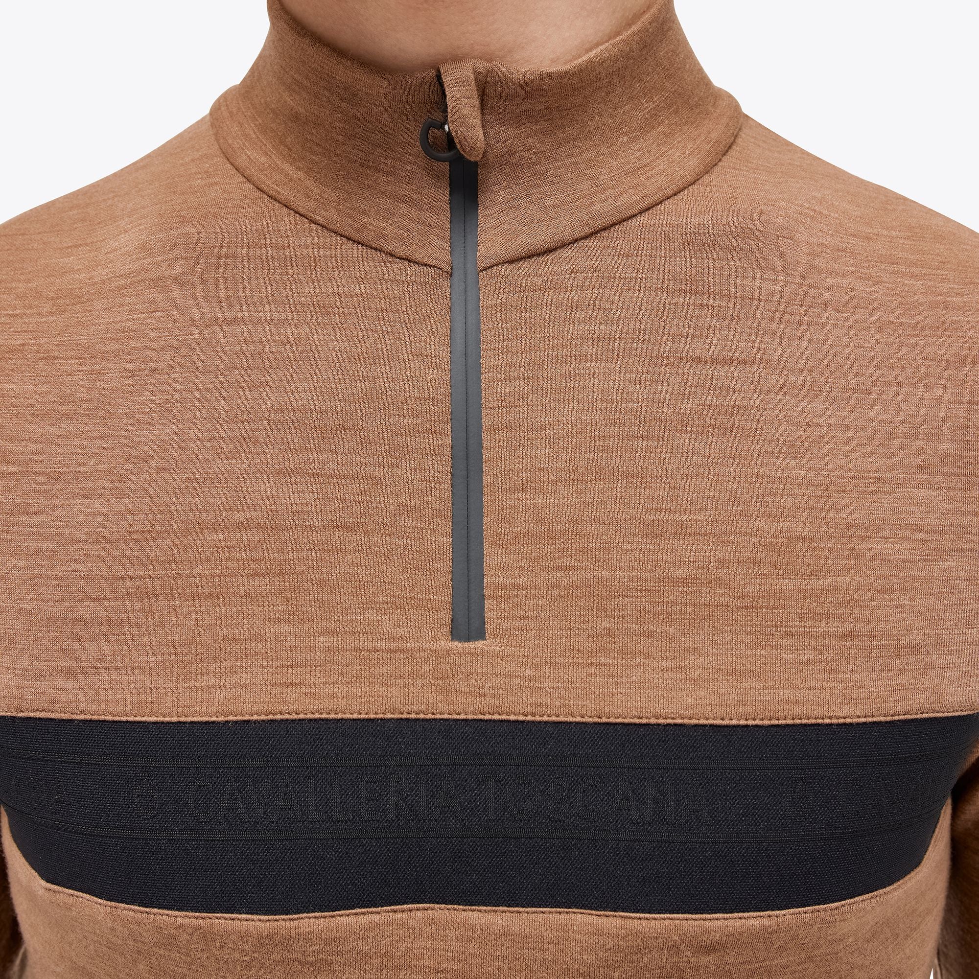 Tech Wool Half Zip Mock Turtleneck L/S Training Polo w/ Ny