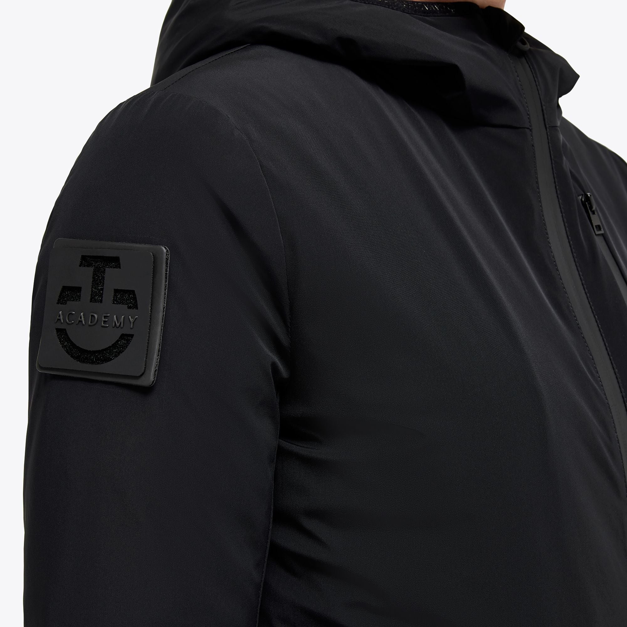 CT Academy Padded Nylon Stretch Hooded Zip Bomber