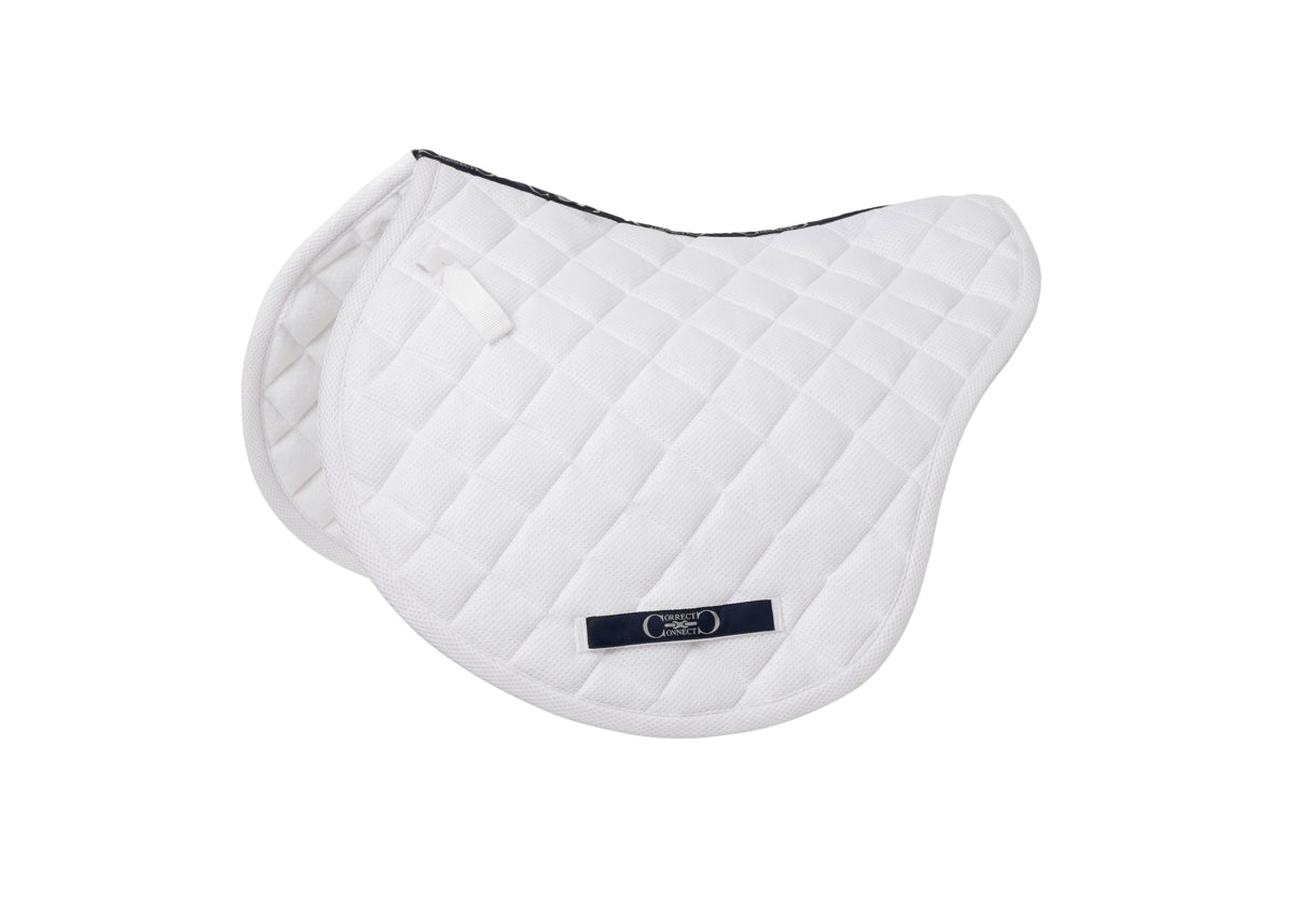 Contour Jump Mesh Saddle Pad with Quick Dry Cotton Lining in Navy, White or Black