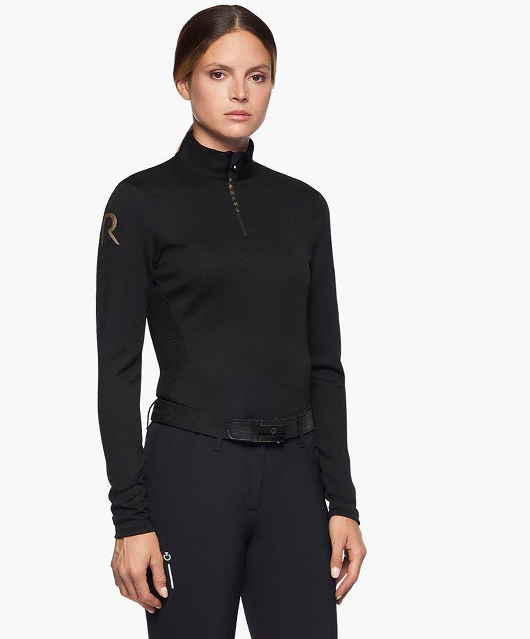 Cavalleria Toscana Revo Premier Tech Wool Long Sleeve Zip Turtlneck