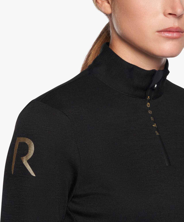 Cavalleria Toscana Revo Premier Tech Wool Long Sleeve Zip Turtlneck