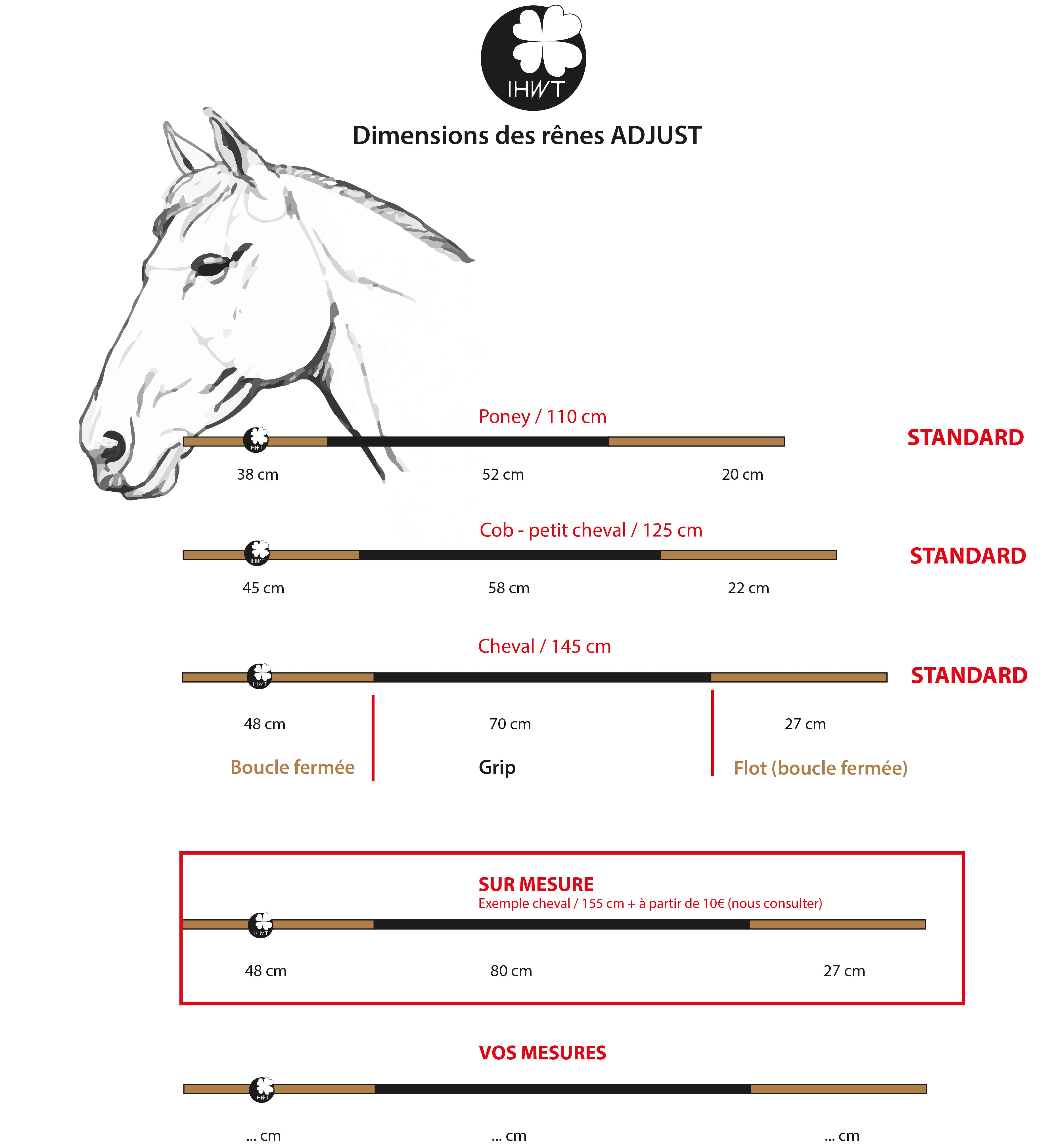 IHWT Adjust Reins w/ Clips