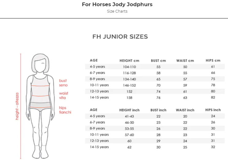 For Horses Girls Jods “Jody” Jodhpurs - Size 10